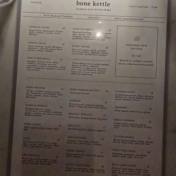 Bone Kettle - Front menu - Breakfast & Brunch Near Me - Pasadena, California