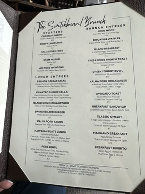 Menu photo 8 The Switchboard Oceanside, CA