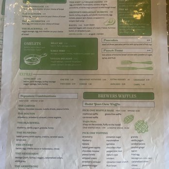 Brewer's Cafe - Menu side 2 - Coffee & Tea Near Me - Richmond, Virginia