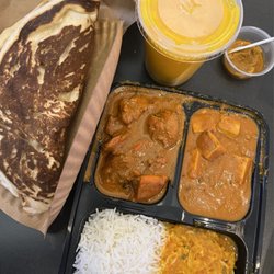 Taste of India - Plain Naan, Mango Lassi, Chicken Combo- Chicken Tikka Masala, Paneer masala, rice with Dal