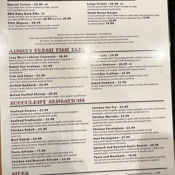 New England Steak & Seafood - Menu as of Nov 2021, page 2 of 2 - American Near Me - Mendon, Massachusetts