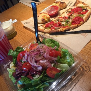 Blaze Pizza - VEG OUT VEGAN CHEESE PIZZA-ALONG WITH THE GREEK SALAD W/ VC - Pizza Near Me - Miami, Florida