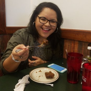 Egg Works - Enjoying her banana nut muffin - American Near Me - Henderson, Nevada