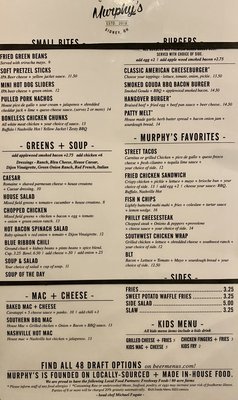 Menu photo 2 Murphy’s Craft Bar + Kitchen Sidney, OH