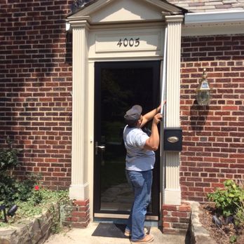 Homefront Insights - Before: measuring to remove decorative exterior door trim. - General Contractors Near Me
