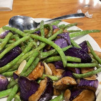 Hu's Cooking - Stir Fried Eggplant And String Beans - Chinese Near Me - Houston, Texas Hu's Cooking - Stir Fried Eggplant And String Beans - Chinese Near Me - Houston, Texas