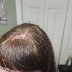 Renee's Salon - This color does not look either cheap or undone with the mix of grey hair. It is less traumatic for the hair compare to monthly highlights.
