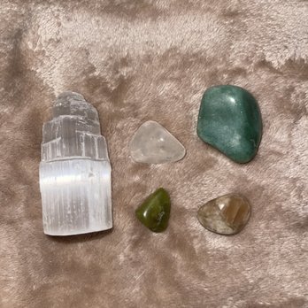 The Universal Connection Store - Selenite tower, clear quartz, jade, aventurine, and moonstone. - Jewelry Near Me - San Jose, California