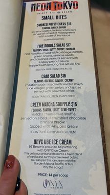 Menu photo 2 36 Below Phoenix, AZ
