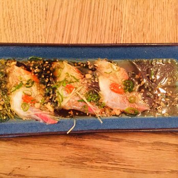 Ichido - Hiramasa- my fave dish!! I was too excited to eat, so there's one missing from the plate - Seafood Near Me - San Francisco, California Ichido - Hiramasa- my fave dish!! I was too excited to eat, so there's one missing from the plate - Seafood Near Me - San Francisco, California