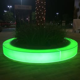 Just outside of the theater, only in Vegas do the planters light up. Just outside of the theater, only in Vegas do the planters light up.