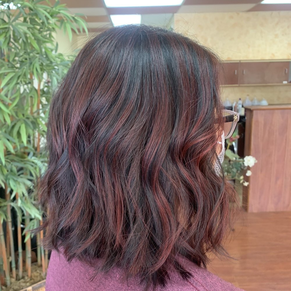 Red balayage on short hair cute Red balayage on short hair cute
