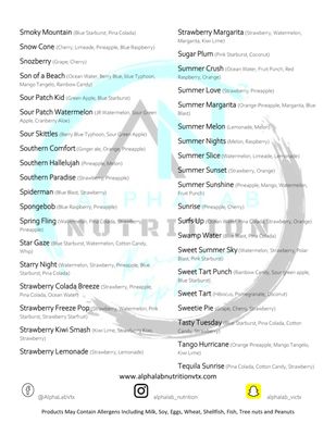 Menu photo 1 AlphaLab Nutrition Victoria, TX Menu photo 1 AlphaLab Nutrition Victoria, TX