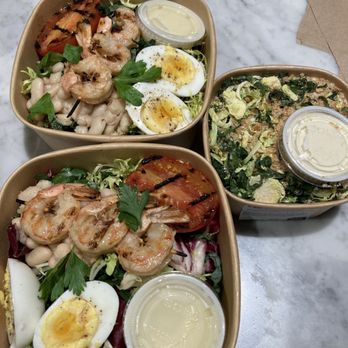 Eataly - Sherway Gardens - Herb Marinated Shrimps Salad & Kale and Shaved Brussels Sprouts Salad - Grocery Near Me - Toronto, Ontario