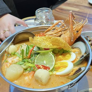 Laughing Monk Cafe - Allston - Mama Tomyum Morfai Talay - Thai Near Me - Boston, Massachusetts