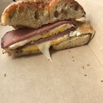 Dead End Bakehouse - Pork roll sandwich on jalapeño cheddar - Bagels Near Me - Ocean City, New Jersey Dead End Bakehouse - Pork roll sandwich on jalapeño cheddar - Bagels Near Me - Ocean City, New Jersey