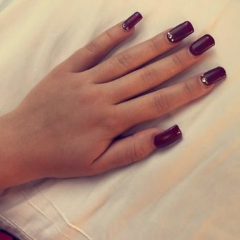 Rose Nails - Matte raspberry gel - Nail Salons Near Me - Albuquerque, New Mexico