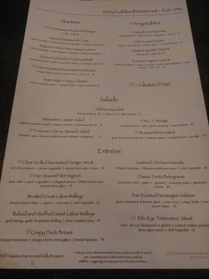 Menu photo 6 Grey Gables Inn Restaurant & Catering Charlevoix, MI