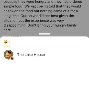 The Lake House - The business laugh reacted the review given instead of handling it professionally. - Seafood Near Me - Santee, South Carolina The Lake House - The business laugh reacted the review given instead of handling it professionally. - Seafood Near Me - Santee, South Carolina