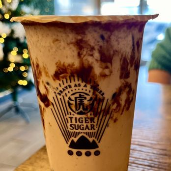TIGER SUGAR - 3. Black Sugar Boba Pearl Chocolate Malt Milk With Cream Mousse - Bubble Tea Near Me - Oklahoma City, Oklahoma
