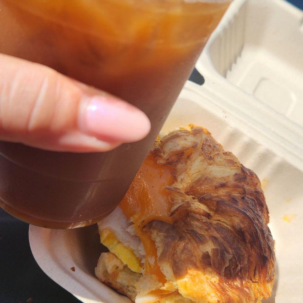 Lani Coffee - Turkey breakfast  sandwich and ice coffee - Coffee & Tea Near Me - San Diego, California