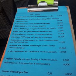 Speisekarte Eifel-Sommer
