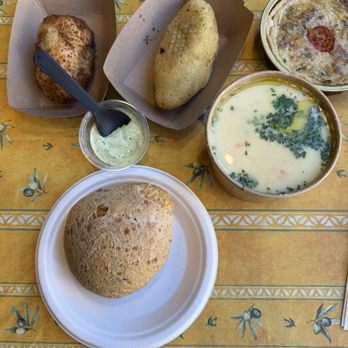 Brazilian Table - Chicken Croquette, Yuca Encrusted Beef Roll, Chicken Soup, Cheese Bread, and Bacon Egg Cheese - Brazilian Near Me - Lititz, Pennsylvania