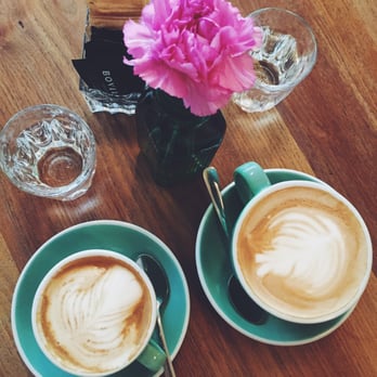 Bovelli - Soy cappuccino for me, regular latte for my husband! - Coffee & Tea Near Me - Zürich, ZH