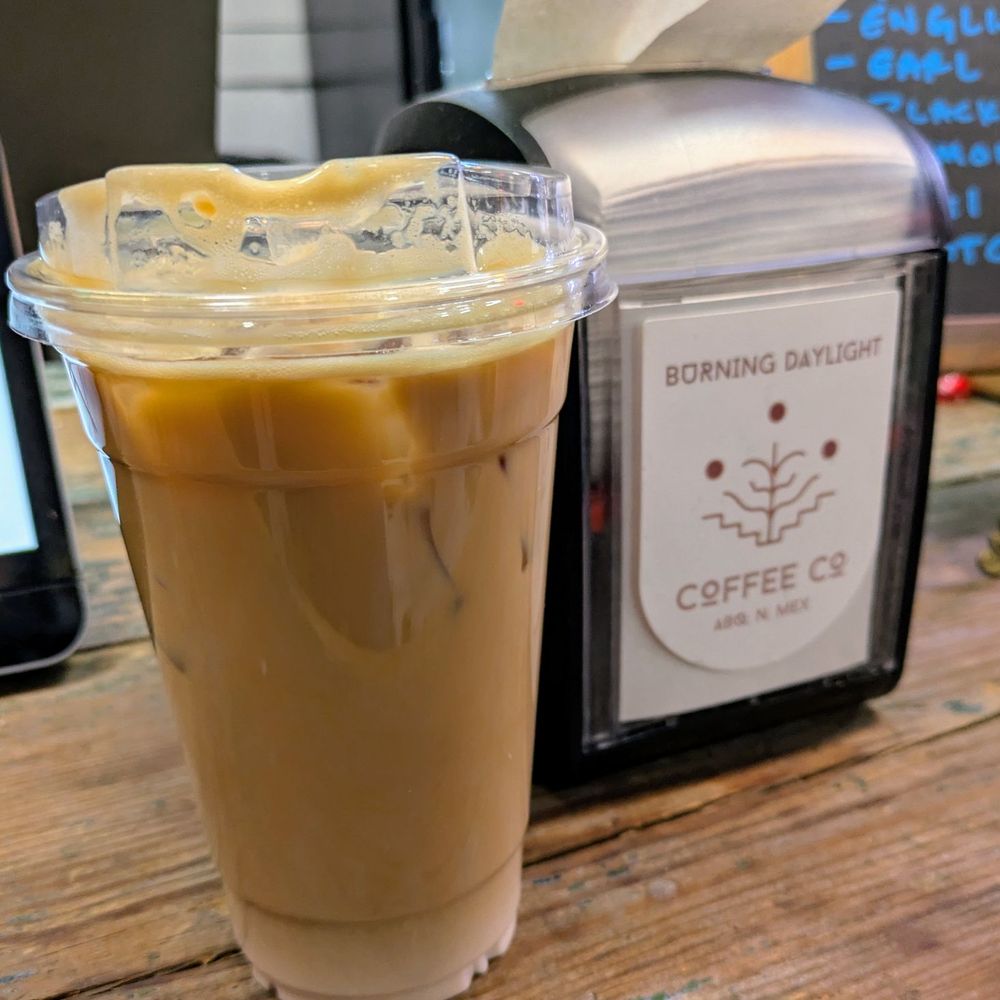 Iced latte. Iced latte.