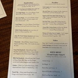The King House Restaurant & Bar - Dinner Menu