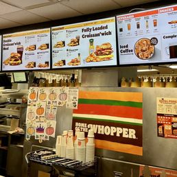 Counter with breakfast menu
