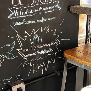 Frutta Bowls - a blackboard with a chalk drawing on it - Juice Bars & Smoothies Near Me - Miamisburg, Ohio Frutta Bowls - a blackboard with a chalk drawing on it - Juice Bars & Smoothies Near Me - Miamisburg, Ohio