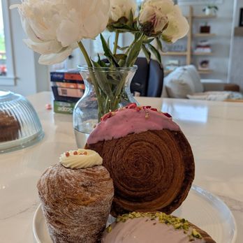 Petit Pierre Bakery - Guava Cruffin, Pistachio Cassis Brioche, and Strawberry Rhubarb Supreme - Cafes Near Me - Seattle, Washington Petit Pierre Bakery - Guava Cruffin, Pistachio Cassis Brioche, and Strawberry Rhubarb Supreme - Cafes Near Me - Seattle, Washington