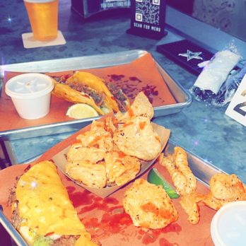 Hayters Bar and Lounge - Birria tacos & chicharones with valentines hot sauce - Lounges Near Me - Arlington, Texas
