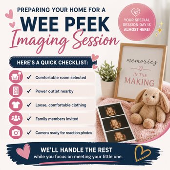 Wee Peek Prenatal Imaging - How to prepare for your 3D/4D mobile ultrasound session with Wee Peek Imaging. - Ultrasound Imaging Centers Near Me Wee Peek Prenatal Imaging - How to prepare for your 3D/4D mobile ultrasound session with Wee Peek Imaging. - Ultrasound Imaging Centers Near Me