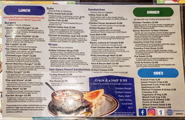 Menu photo 3 Valley Dairy Restaurant Indiana, PA Menu photo 3 Valley Dairy Restaurant Indiana, PA