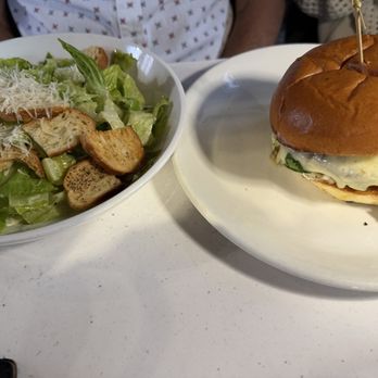 Burtons Grill & Bar - Veggie Burger and side salad - New American Near Me - Plantation, Florida