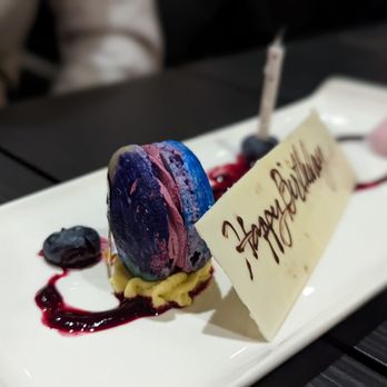 The Butcher Chef - a dessert with a note on it - Steakhouses Near Me - Toronto, Ontario