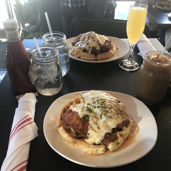 Mom's Kitchen & Bar - Chicken & Chicken & Bacon Waffle - Bars Near Me - Astoria, New York Mom's Kitchen & Bar - Chicken & Chicken & Bacon Waffle - Bars Near Me - Astoria, New York