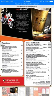 Menu photo 6 Michael's Pizza Bar and Grill Modesto, CA Menu photo 6 Michael's Pizza Bar and Grill Modesto, CA