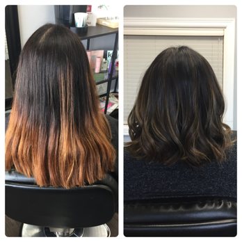 Icon Hair Studio - Before & After Gorgeous Cut and Balayage. It's all about the blending! - Hair Salons Near Me - Dallas, Texas