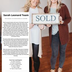Sarah Leonard Team - A Brief Bio about Sarah and the team!