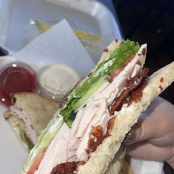 A & R Bakery - Turkey sandwich with fries and a side of a pickle.  [Alex Recommends] - Bakeries Near Me - Blythe, California