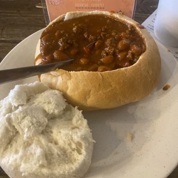 Primitive Olde Crow & Winery - Chili bread bowl - Wineries Near Me - Clinton, Missouri