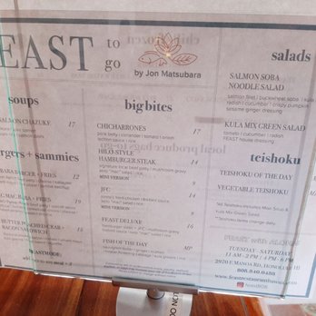 Feast - Da menu as of (08-08-2020). - Hawaiian Near Me - Honolulu, Hawaii Feast - Da menu as of (08-08-2020). - Hawaiian Near Me - Honolulu, Hawaii