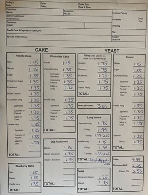 Menu photo 1 Donut Palace STL Ellisville, MO
