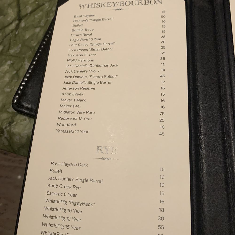 Sinatra - Whiskey menu - Italian Near Me - Las Vegas, Nevada Sinatra - Whiskey menu - Italian Near Me - Las Vegas, Nevada