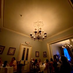 The Standard At The Smith House - Dining room view with Merlot in my hand.