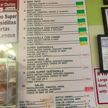 Taqueria El Lugar - Menu June 2019 - Mexican Near Me - Tyler, Texas Taqueria El Lugar - Menu June 2019 - Mexican Near Me - Tyler, Texas