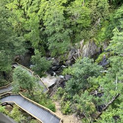 Catawba Falls Campground - View from the new staircase at Catawba Falls